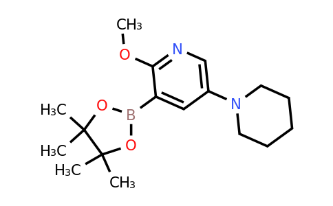 2-Methoxy-5-(piperidin-1-YL)-3-(4,4,5,5-tetramethyl-1,3,2-dioxaborolan-2-YL)pyridine