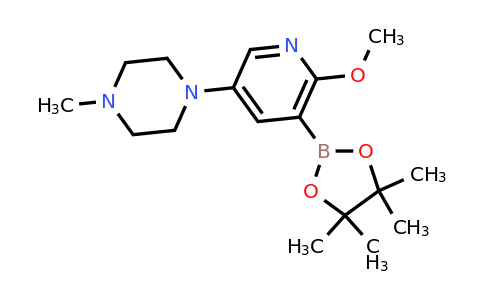 1-(6-Methoxy-5-(4,4,5,5-tetramethyl-1,3,2-dioxaborolan-2-YL)pyridin-3-YL)-4-methylpiperazine