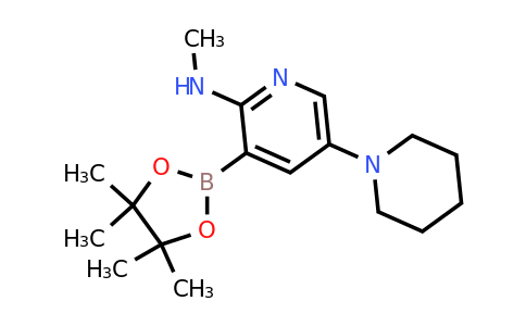 N-methyl-5-(piperidin-1-YL)-3-(4,4,5,5-tetramethyl-1,3,2-dioxaborolan-2-YL)pyridin-2-amine