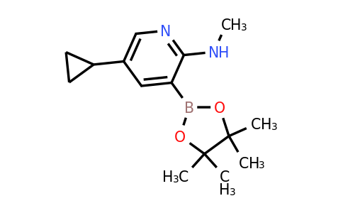 5-Cyclopropyl-N-methyl-3-(4,4,5,5-tetramethyl-1,3,2-dioxaborolan-2-YL)pyridin-2-amine