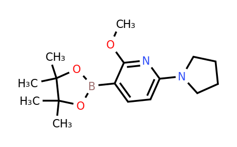 2-Methoxy-6-(pyrrolidin-1-YL)-3-(4,4,5,5-tetramethyl-1,3,2-dioxaborolan-2-YL)pyridine