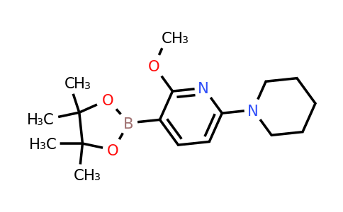 2-Methoxy-6-(piperidin-1-YL)-3-(4,4,5,5-tetramethyl-1,3,2-dioxaborolan-2-YL)pyridine