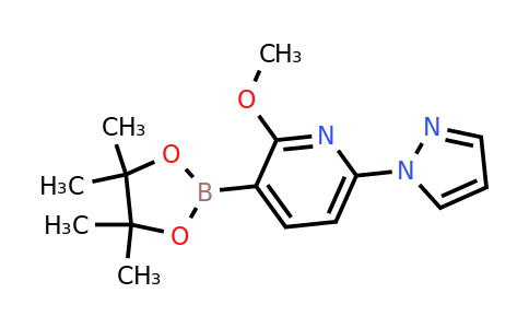 2-Methoxy-6-(pyrazol-1-YL)-3-(4,4,5,5-tetramethyl-1,3,2-dioxaborolan-2-YL)pyridine