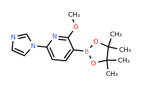 6-(Imidazol-1-YL)-2-methoxy-3-(4,4,5,5-tetramethyl-1,3,2-dioxaborolan-2-YL)pyridine