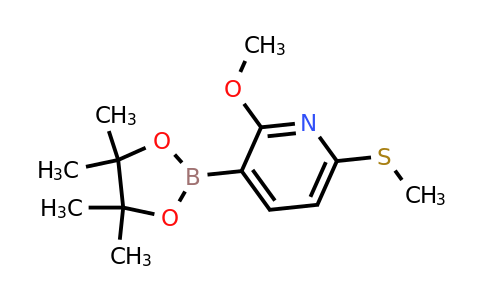 2-Methoxy-6-(methylthio)-3-(4,4,5,5-tetramethyl-1,3,2-dioxaborolan-2-YL)pyridine