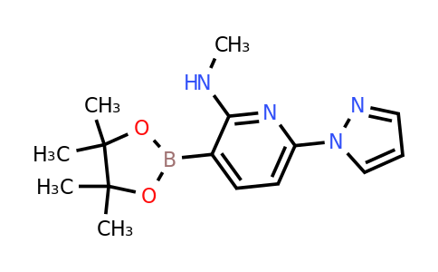N-methyl-6-(pyrazol-1-YL)-3-(4,4,5,5-tetramethyl-1,3,2-dioxaborolan-2-YL)pyridin-2-amine