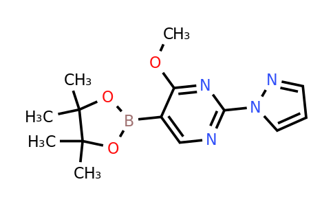 4-Methoxy-2-(pyrazol-1-YL)-5-(4,4,5,5-tetramethyl-1,3,2-dioxaborolan-2-YL)pyrimidine