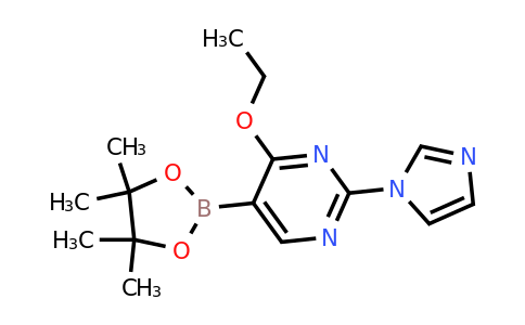 4-Ethoxy-2-(imidazol-1-YL)-5-(4,4,5,5-tetramethyl-1,3,2-dioxaborolan-2-YL)pyrimidine