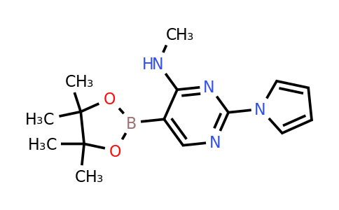 N-methyl-2-(pyrrol-1-YL)-5-(4,4,5,5-tetramethyl-1,3,2-dioxaborolan-2-YL)pyrimidin-4-amine