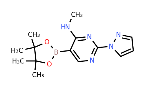 N-methyl-2-(pyrazol-1-YL)-5-(4,4,5,5-tetramethyl-1,3,2-dioxaborolan-2-YL)pyrimidin-4-amine