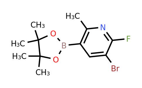 3-Bromo-2-fluoro-6-methyl-5-(4,4,5,5-tetramethyl-1,3,2-dioxaborolan-2-YL)pyridine