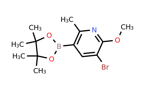 3-Bromo-2-methoxy-6-methyl-5-(4,4,5,5-tetramethyl-1,3,2-dioxaborolan-2-YL)pyridine