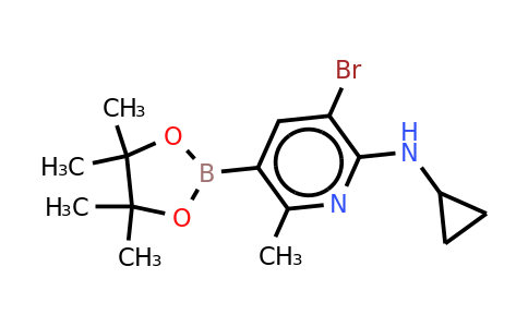 3-Bromo-N-cyclopropyl-6-methyl-5-(4,4,5,5-tetramethyl-1,3,2-dioxaborolan-2-YL)pyridin-2-amine