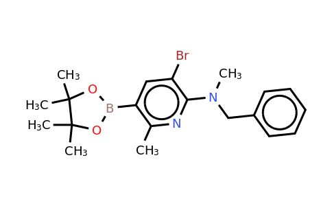 N-benzyl-3-bromo-N,6-dimethyl-5-(4,4,5,5-tetramethyl-1,3,2-dioxaborolan-2-YL)pyridin-2-amine