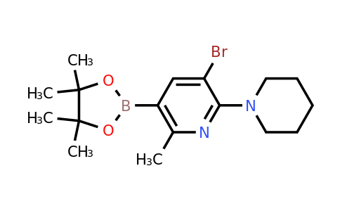 3-Bromo-6-methyl-2-(piperidin-1-YL)-5-(4,4,5,5-tetramethyl-1,3,2-dioxaborolan-2-YL)pyridine