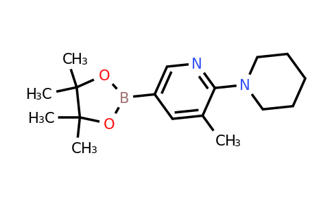 3-Methyl-2-(piperidin-1-YL)-5-(4,4,5,5-tetramethyl-1,3,2-dioxaborolan-2-YL)pyridine