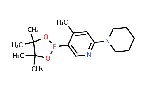 4-Methyl-2-(piperidin-1-YL)-5-(4,4,5,5-tetramethyl-1,3,2-dioxaborolan-2-YL)pyridine