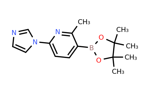 6-(Imidazol-1-YL)-2-methyl-3-(4,4,5,5-tetramethyl-1,3,2-dioxaborolan-2-YL)pyridine