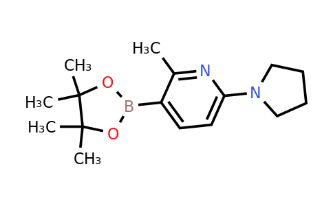 2-Methyl-6-(pyrrolidin-1-YL)-3-(4,4,5,5-tetramethyl-1,3,2-dioxaborolan-2-YL)pyridine