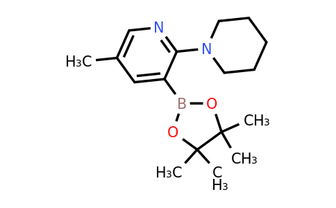 5-Methyl-2-(piperidin-1-YL)-3-(4,4,5,5-tetramethyl-1,3,2-dioxaborolan-2-YL)pyridine