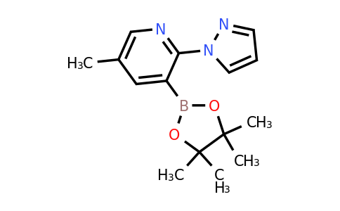 5-Methyl-2-(pyrazol-1-YL)-3-(4,4,5,5-tetramethyl-1,3,2-dioxaborolan-2-YL)pyridine