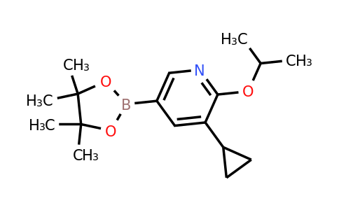 3-Cyclopropyl-2-isopropoxy-5-(4,4,5,5-tetramethyl-1,3,2-dioxaborolan-2-YL)pyridine