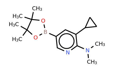 3-Cyclopropyl-N,n-dimethyl-5-(4,4,5,5-tetramethyl-1,3,2-dioxaborolan-2-YL)pyridin-2-amine