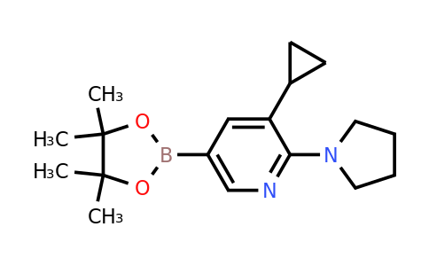 3-Cyclopropyl-2-(pyrrolidin-1-YL)-5-(4,4,5,5-tetramethyl-1,3,2-dioxaborolan-2-YL)pyridine