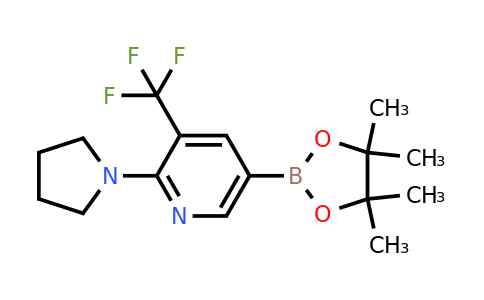 2-(Pyrrolidin-1-YL)-5-(4,4,5,5-tetramethyl-1,3,2-dioxaborolan-2-YL)-3-(trifluoromethyl)pyridine