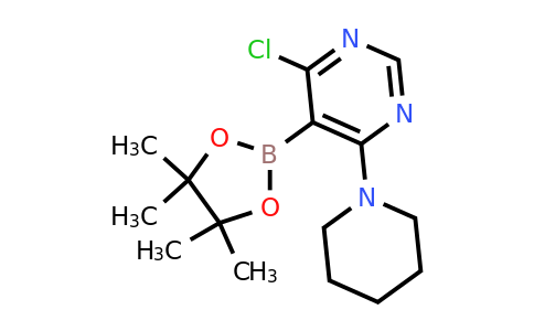 4-Chloro-6-(piperidin-1-YL)-5-(4,4,5,5-tetramethyl-1,3,2-dioxaborolan-2-YL)pyrimidine