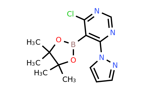 4-Chloro-6-(pyrazol-1-YL)-5-(4,4,5,5-tetramethyl-1,3,2-dioxaborolan-2-YL)pyrimidine