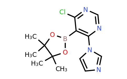 4-Chloro-6-(imidazol-1-YL)-5-(4,4,5,5-tetramethyl-1,3,2-dioxaborolan-2-YL)pyrimidine