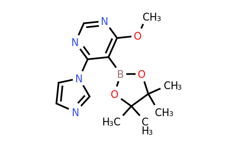 4-(Imidazol-1-YL)-6-methoxy-5-(4,4,5,5-tetramethyl-1,3,2-dioxaborolan-2-YL)pyrimidine