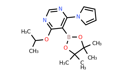 4-Isopropoxy-6-(pyrrol-1-YL)-5-(4,4,5,5-tetramethyl-1,3,2-dioxaborolan-2-YL)pyrimidine
