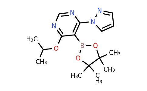 4-Isopropoxy-6-(pyrazol-1-YL)-5-(4,4,5,5-tetramethyl-1,3,2-dioxaborolan-2-YL)pyrimidine