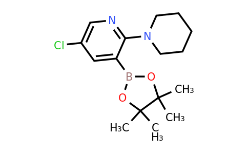5-Chloro-2-(piperidin-1-YL)-3-(4,4,5,5-tetramethyl-1,3,2-dioxaborolan-2-YL)pyridine