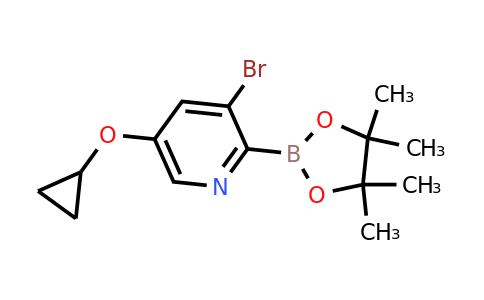 3-Bromo-5-cyclopropoxy-2-(4,4,5,5-tetramethyl-1,3,2-dioxaborolan-2-YL)pyridine