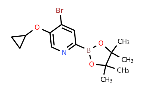 4-Bromo-5-cyclopropoxy-2-(4,4,5,5-tetramethyl-1,3,2-dioxaborolan-2-YL)pyridine