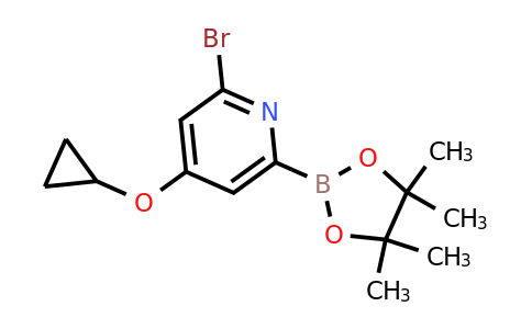 2-Bromo-4-cyclopropoxy-6-(4,4,5,5-tetramethyl-1,3,2-dioxaborolan-2-YL)pyridine