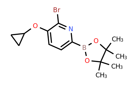 2-Bromo-3-cyclopropoxy-6-(4,4,5,5-tetramethyl-1,3,2-dioxaborolan-2-YL)pyridine