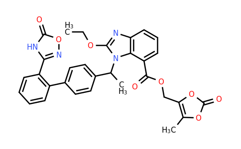 (5-methyl-2-oxo-1,3-dioxol-4-yl)methyl 2-ethoxy-1-(1-(2'-(5-oxo-4,5-dihydro-1,2,4-oxadiazol-3-yl)biphenyl-4-yl)ethyl)-1H-benzo[d]imidazole-7-carboxylate
