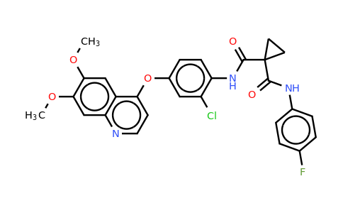 N-(2-chloro-4-(6,7-dimethoxyquinolin-4-yloxy)phenyl)-N-(4-fluorophenyl)cyclopropane-1,1-dicarboxamide